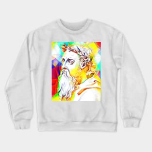 Heraclitus Colourful Portrait | Heraclitus Artwork 10 Crewneck Sweatshirt